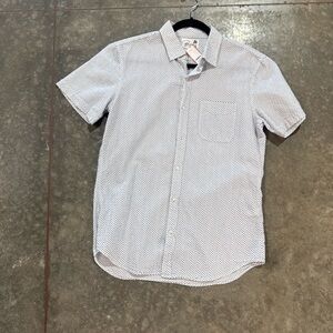 Bonobos Slim Fit White Microdot Short Sleeve Button-Down Shirt Men’s Medium